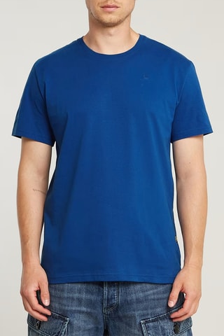 T-shirt regular em algodão biológico Base-s - Azul
