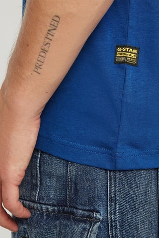 T-shirt regular em algodão biológico Base-s - Azul