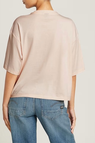 T-shirt loose em algodão biológico Horizontal Seam - Rosa