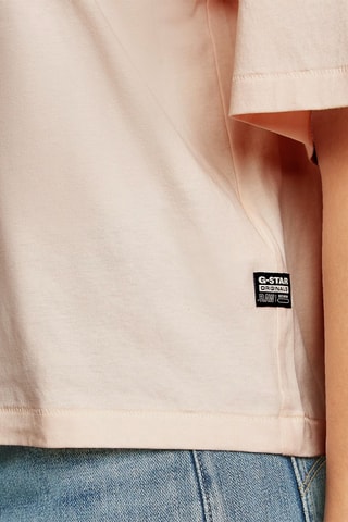 T-shirt loose em algodão biológico Horizontal Seam - Rosa
