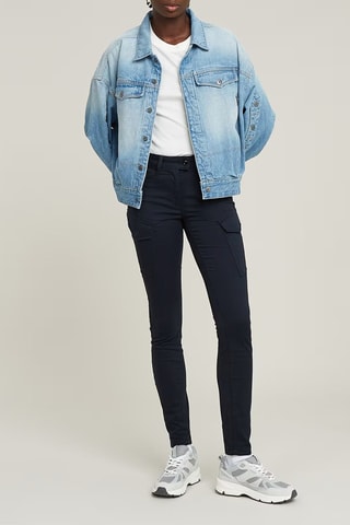 Calças skinny Blossite G-Shape - Azul-escuro