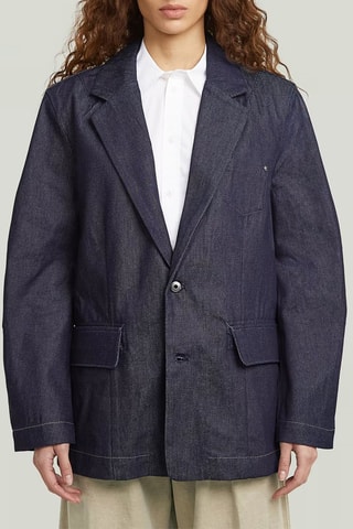 Blazer oversize Oversized - Azul-escuro