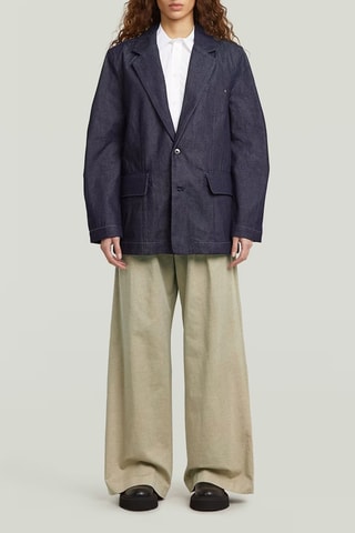 Blazer oversize Oversized - Azul-escuro