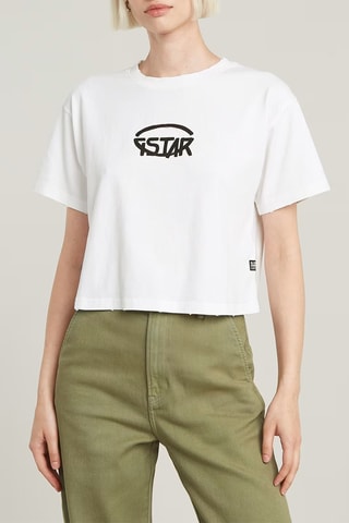 Crop top regular em algodão biológico Cropped - Branco