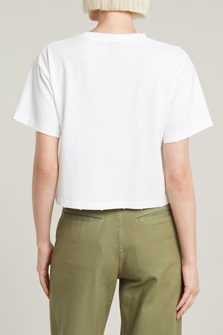 Crop top regular em algodão biológico Cropped - Branco