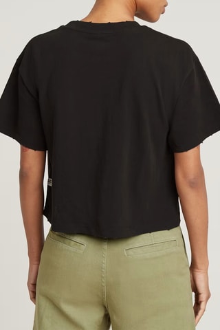 Crop top regular em algodão biológico Cropped Relaxed - Preto