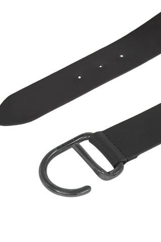 Cinto em couro de búfalo Vintage Buckle - Preto