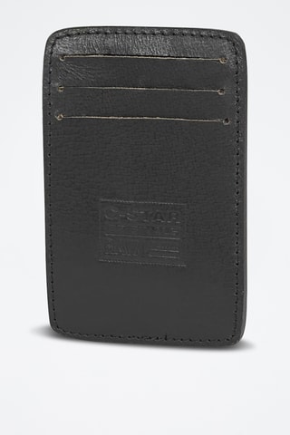 Porta-cartões de couro de búfalo Cardholder - Preto