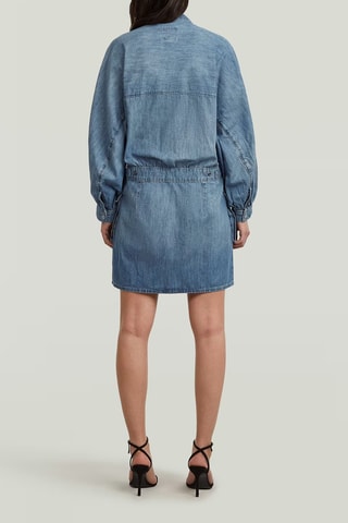 Vestido-camisa loose de ganga Macro Balloon - Azul