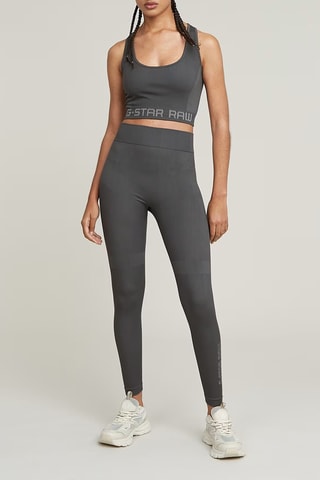 Leggings slim cintura alta Seamless - Cinzento