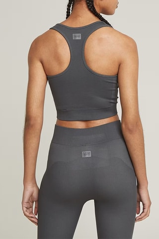 Crop top slim Seamless Racerback - Cinzento