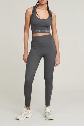 Crop top slim Seamless Racerback - Cinzento