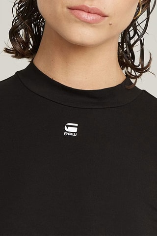 Crop top superslim em algodão biológico - Preto