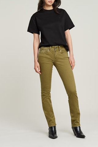 T-shirt regular em algodão biológico Side Relaxed - Preto