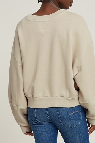 Sweat oversize em algodão biológico Overdyed Big - Bege