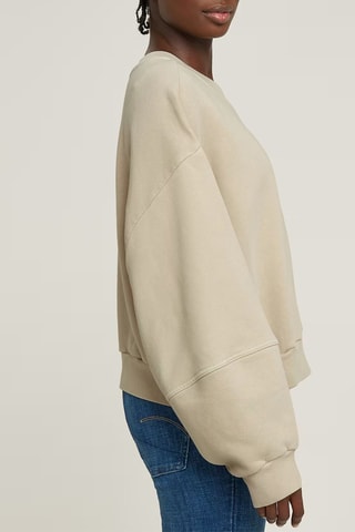 Sweat oversize em algodão biológico Overdyed Big - Bege