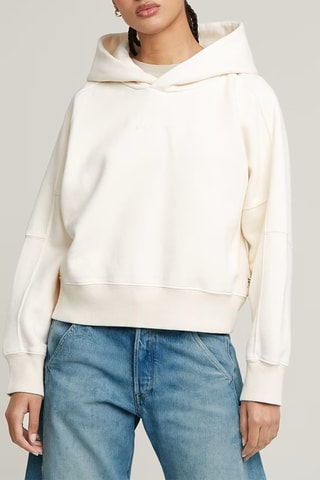 Sweat oversize em algodão biológico Embossed - Branco