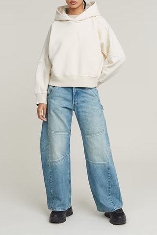 Sweat oversize em algodão biológico Embossed - Branco
