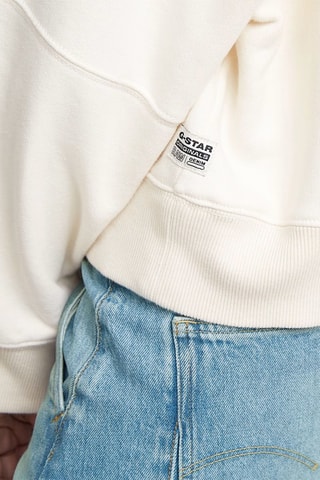 Sweat oversize em algodão biológico Embossed - Branco