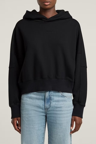 Sweat oversize em algodão biológico Embossed - Preto
