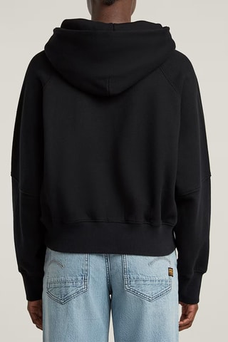 Sweat oversize em algodão biológico Embossed - Preto
