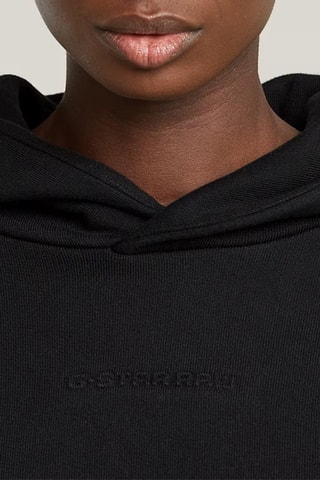 Sweat oversize em algodão biológico Embossed - Preto