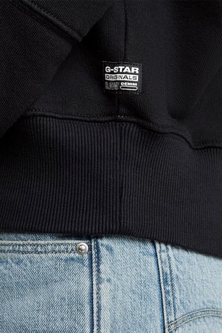 Sweat oversize em algodão biológico Embossed - Preto