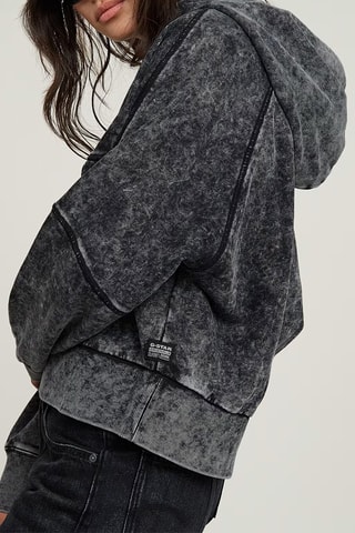 Sweat oversize em algodão biológico Wahsed embossed - Preto
