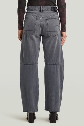 Calças de ganga loose wide legs Eve low 3D - Cinzento