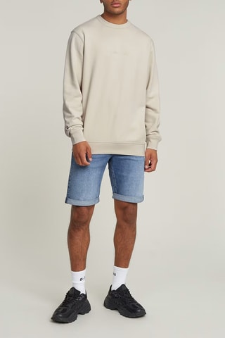 Sweat regular em algodão biológico G-script - Branco