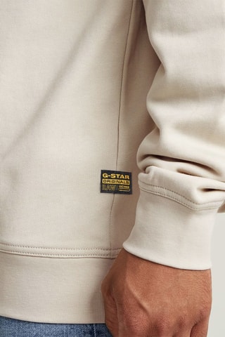 Sweat regular em algodão biológico G-script - Branco