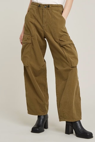 Calças loose Balloon Cargo - Verde-azeitona