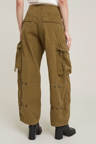 Calças loose Balloon Cargo - Verde-azeitona