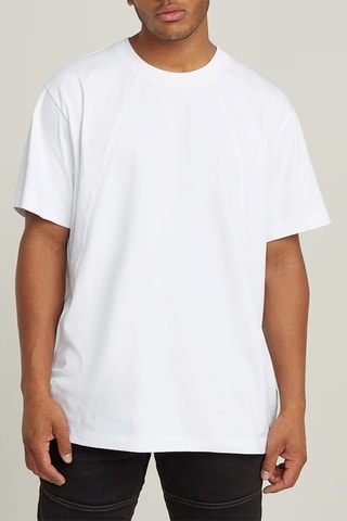 T-shirt loose em algodão biológico Seam Detail - Branco