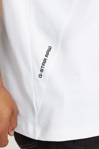 T-shirt loose em algodão biológico Seam Detail - Branco