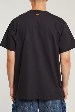 T-shirt loose em algodão biológico Seam Detail - Preto
