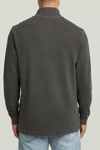 Camisola relaxed em algodão biológico Overdyed Tweeter Half Zip - Cinzento
