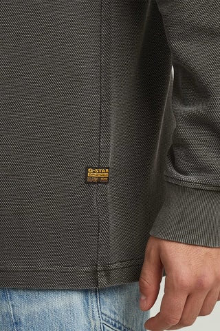 Camisola relaxed em algodão biológico Overdyed Tweeter Half Zip - Cinzento