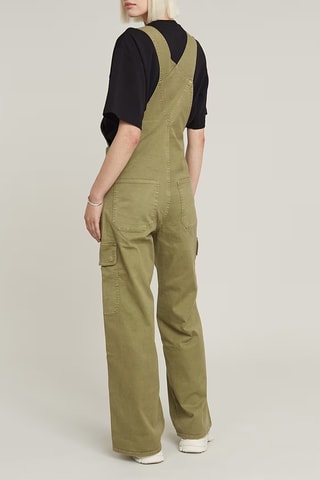 Jardineiras em algodão biológico Straight Dungaree - Verde