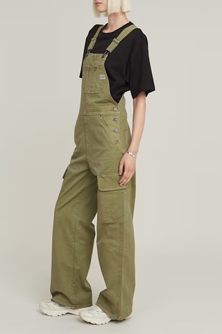 Jardineiras em algodão biológico Straight Dungaree - Verde