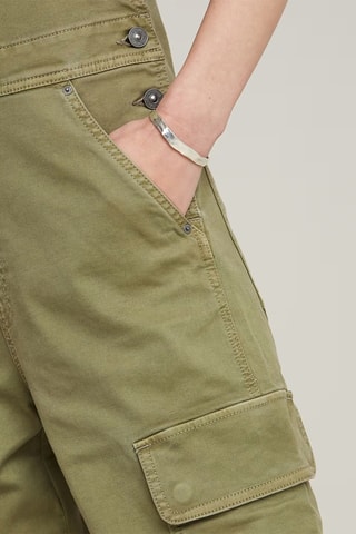 Jardineiras em algodão biológico Straight Dungaree - Verde
