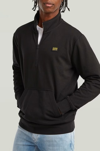 Sweat regular em algodão biológico - Preto