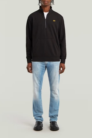 Sweat regular em algodão biológico - Preto