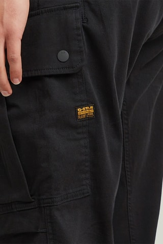 Calças cargo regular straight 3D - Preto