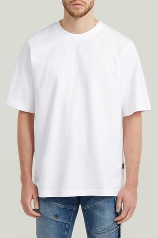 T-shirt loose em algodão biológico Loose Boxy - Branco