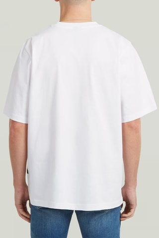 T-shirt loose em algodão biológico Loose Boxy - Branco