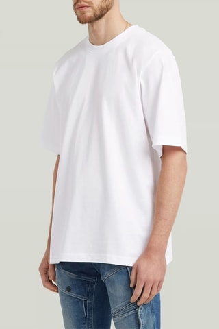 T-shirt loose em algodão biológico Loose Boxy - Branco