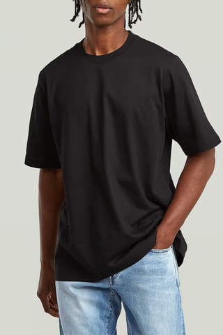 T-shirt loose em algodão biológico Loose Boxy - Preto