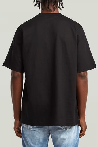 T-shirt loose em algodão biológico Loose Boxy - Preto