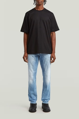 T-shirt loose em algodão biológico Loose Boxy - Preto